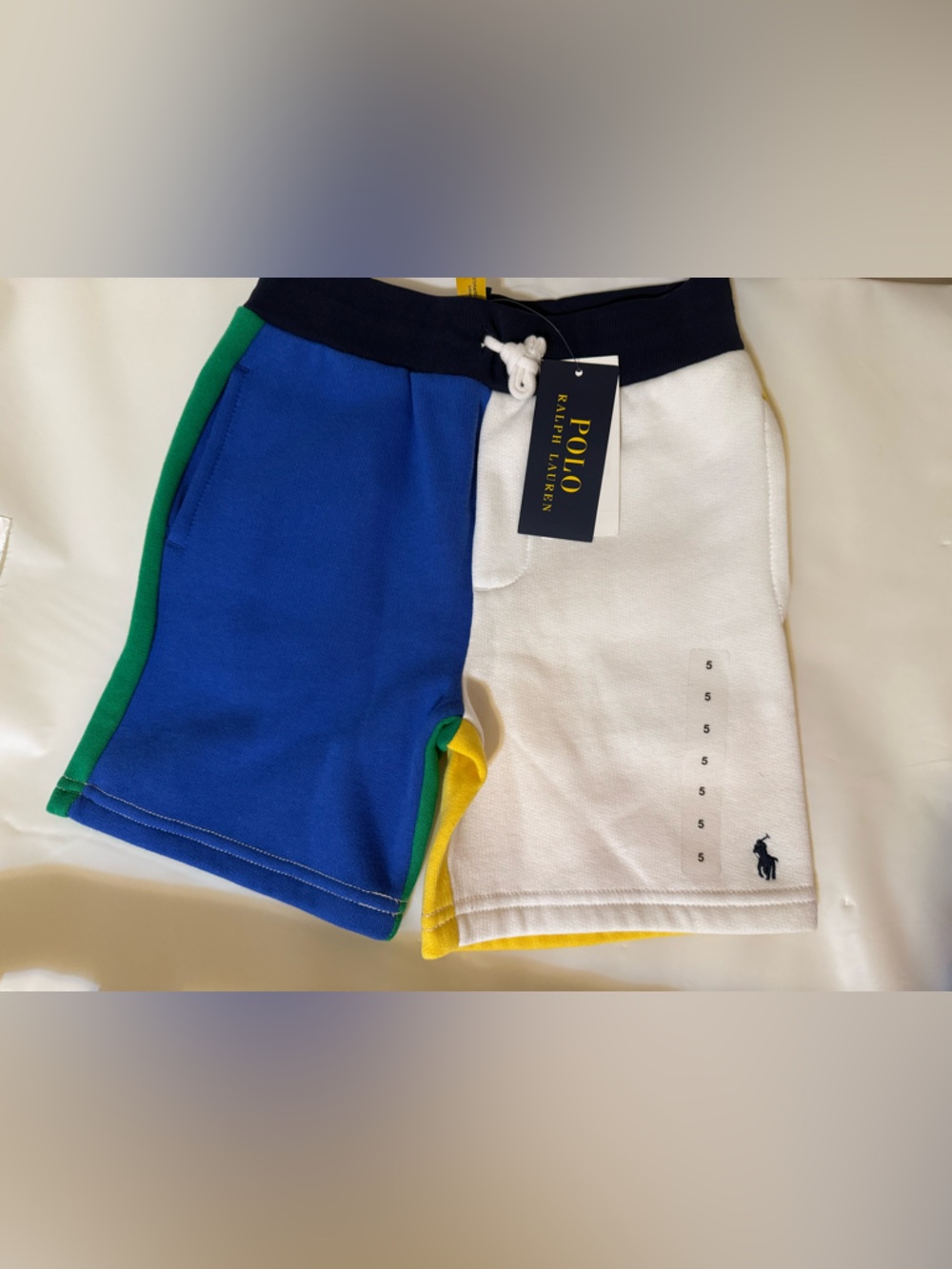 Ralph Lauren Colorblock Kids Shorts - Blue, White, Green, Yellow